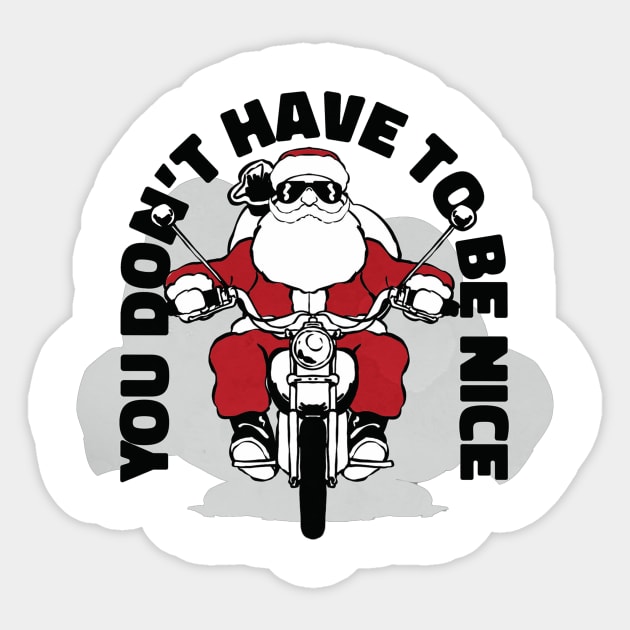 Santa claus riding motorcycle Santa Claus Riding Motorcycle Sticker TeePublic